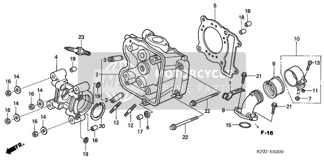 Honda SES125 2004 Zylinderkopf für ein 2004 Honda SES125